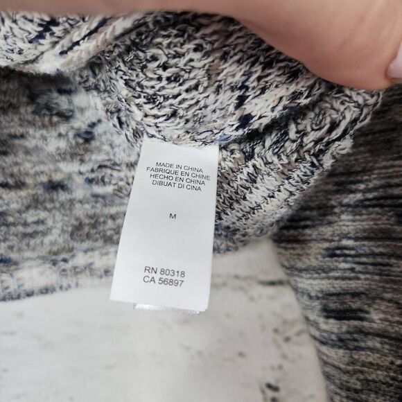 Lucky Brand Womens Side Zip Tweed Blazer Jacket Knitted Hi Low Blue Medium - Picture 14 of 14